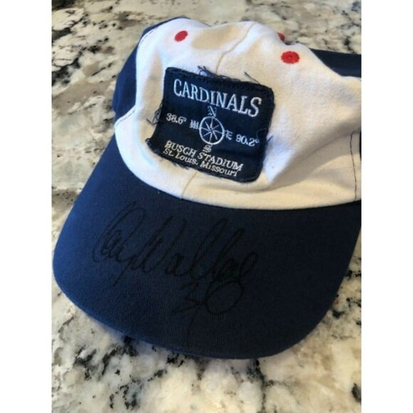 Kenny Wallace Hat‎ Autographed St Louis Cardinals Cap Nascar Dirt Racing - Picture 2 of 12